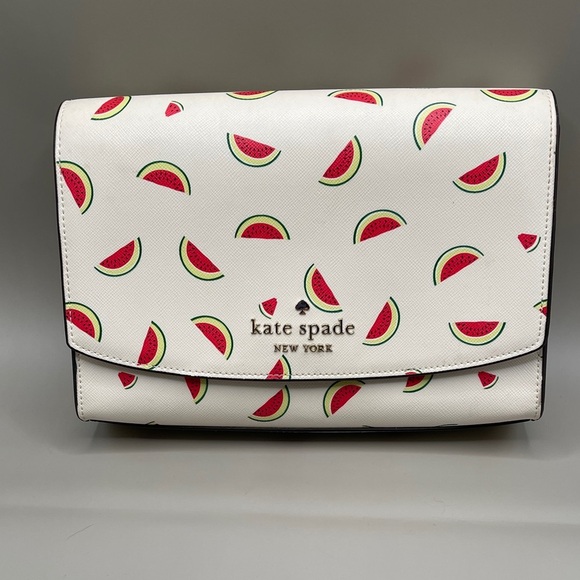 kate spade Handbags - Kate Spade White Crossbody with Watermelon Print and Gold Hardware Kate Spade